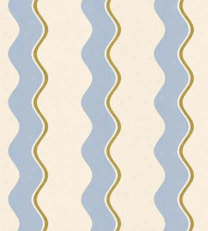 WM-462-03R - Cari Wave Wallpaper - Sky Blue Pebble - Woodchip & Magnolia
