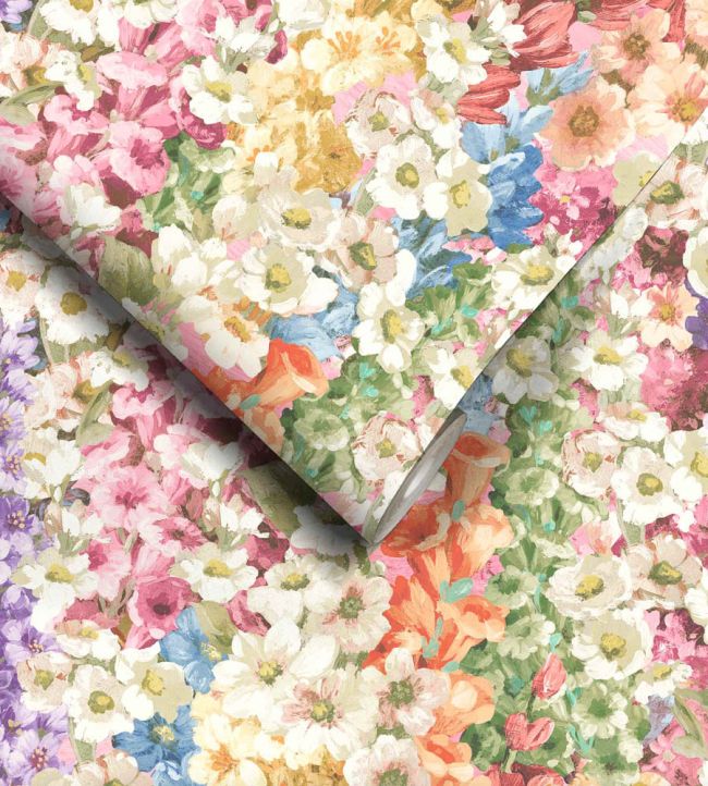 WM-464-03 - Alcea Wallpaper - Summer - Woodchip & Magnolia