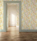 WM-464-04 - Alcea Wallpaper - Golden Hour - Woodchip & Magnolia