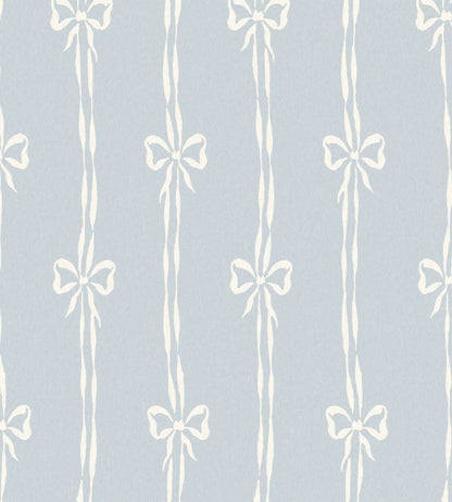 WM-481-04R - Bow Peep Wallpaper - Dusky Blue - Woodchip & Magnolia
