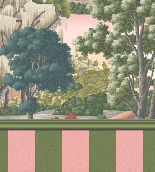 WM-483-01R - Bloomsbury Wallpaper -  Mural - Pink Haze - Woodchip & Magnolia
