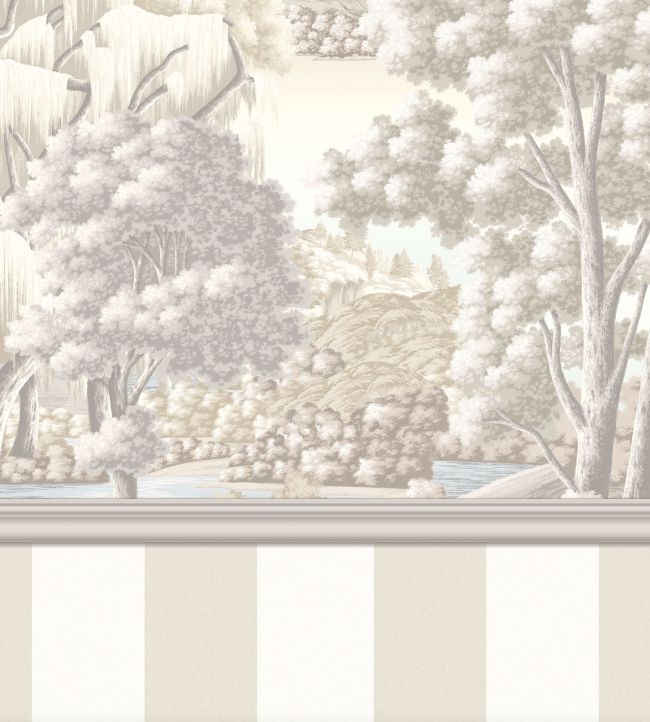 WM-483-02R - Bloomsbury Wallpaper -  Mural - Winter White - Woodchip & Magnolia
