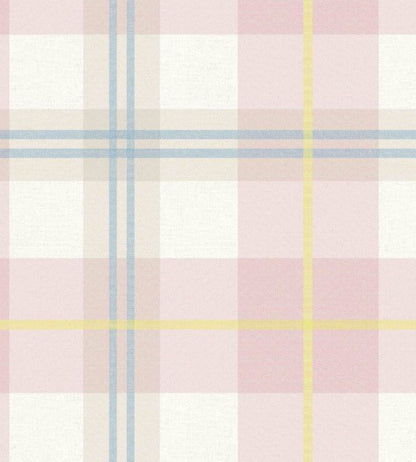 WM-488-02 - Tartanowski Wallpaper - Taffy Pink - Woodchip & Magnolia
