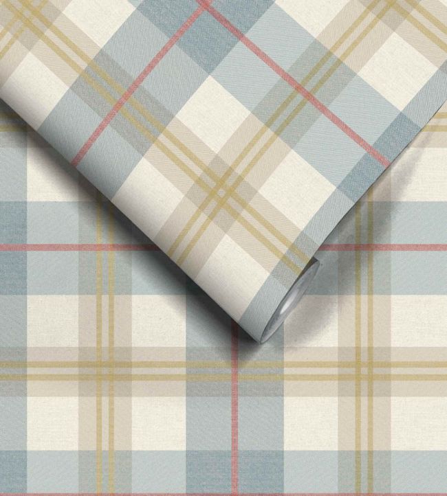 WM-488-03 - Tartanowski Wallpaper - Denim Blue - Woodchip & Magnolia
