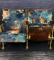 WMF-015-03VD - Ava Marika Fabric - Teal Orange - Woodchip & Magnolia
