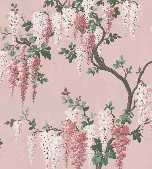 WMF-1002-01VD - Wisteria Fabric - Pink Bloom - Woodchip & Magnolia
