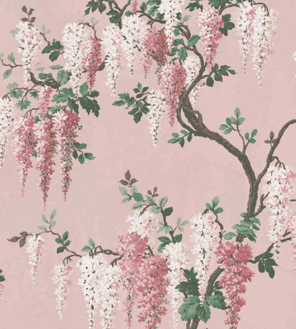 WMF-1002-01VD - Wisteria Fabric - Pink Bloom - Woodchip & Magnolia
