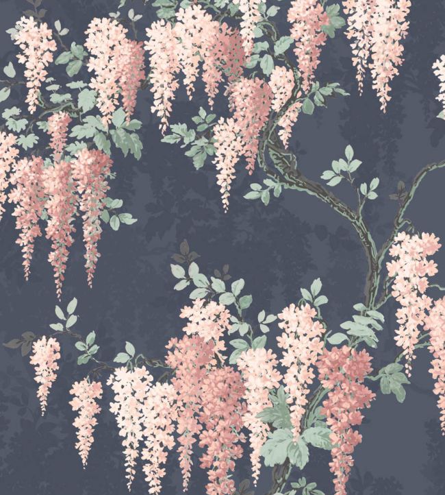 WMF-1002-04VD - Wisteria Fabric - Midnight Mint - Woodchip & Magnolia

