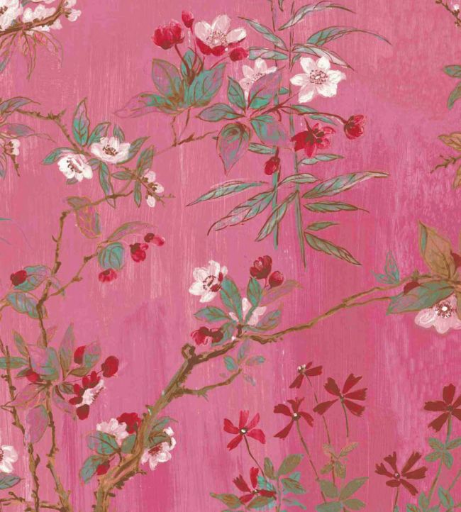 WMF-126-05VD - Rivington Fabric - Pink - Woodchip & Magnolia
