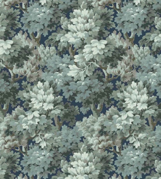WMF-314-03VD - Broadhead Forest Fabric - Sage - Woodchip & Magnolia
