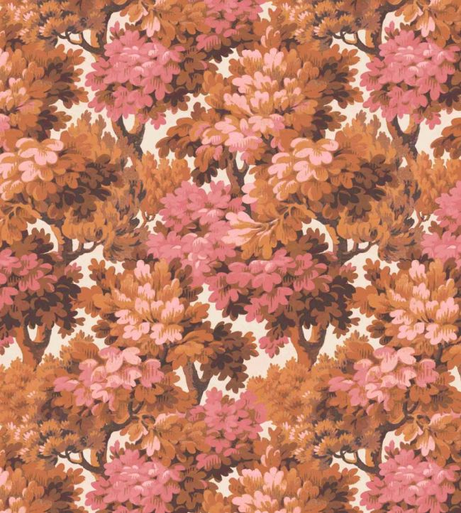WMF-314-04VD - Broadhead Forest Fabric - Russett - Woodchip & Magnolia
