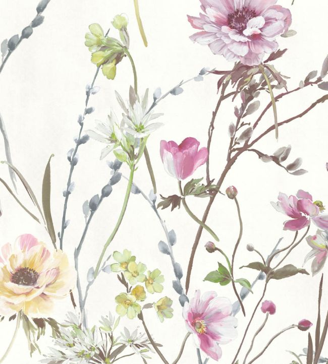 WMF-383-07VD - Maytime Fabric - Cream - Woodchip & Magnolia
