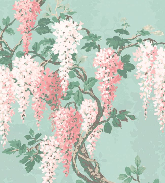 WMF-402-02VD - Wisteria Fabric - Mint - Woodchip & Magnolia
