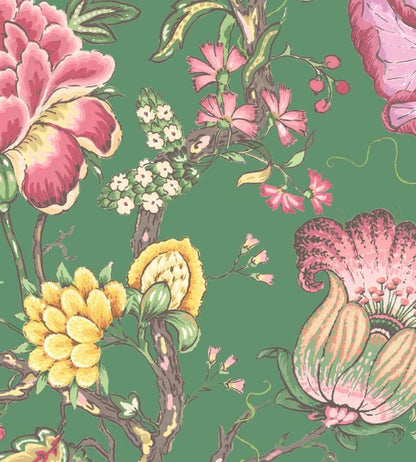 WMF-408-04VD - Arcadia Fabric - Moss - Woodchip & Magnolia