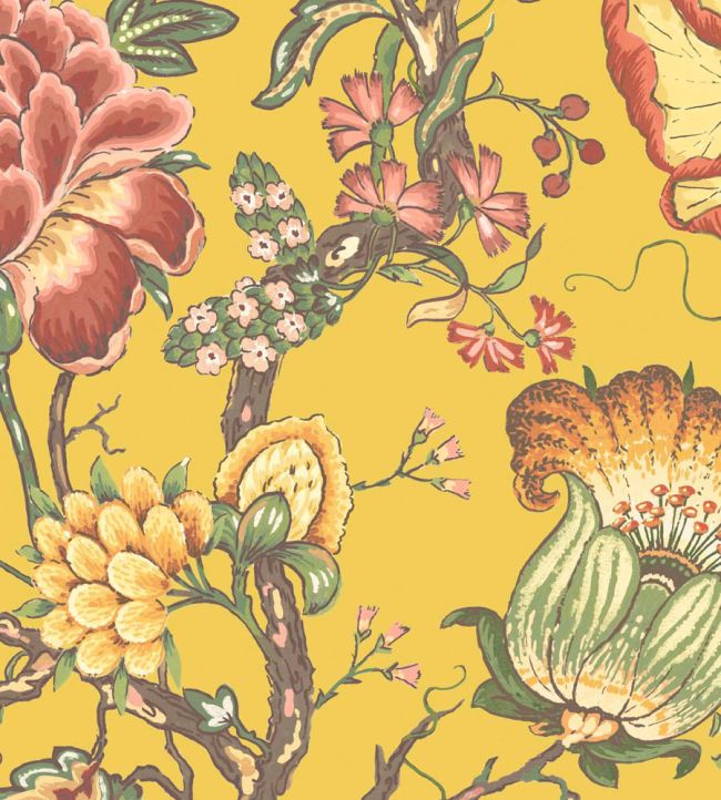WMF-408-05VD - Arcadia Fabric - Daffodil - Woodchip & Magnolia