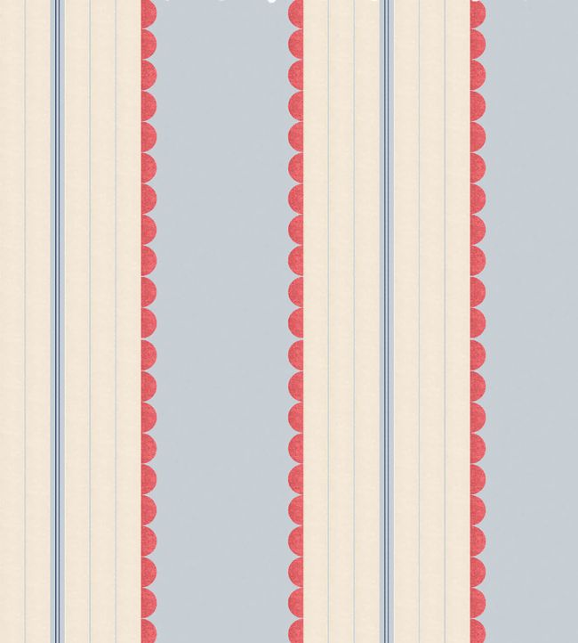 WMF-478-03LD - Pin Up Stripe Fabric - Red Blue - Woodchip & Magnolia
