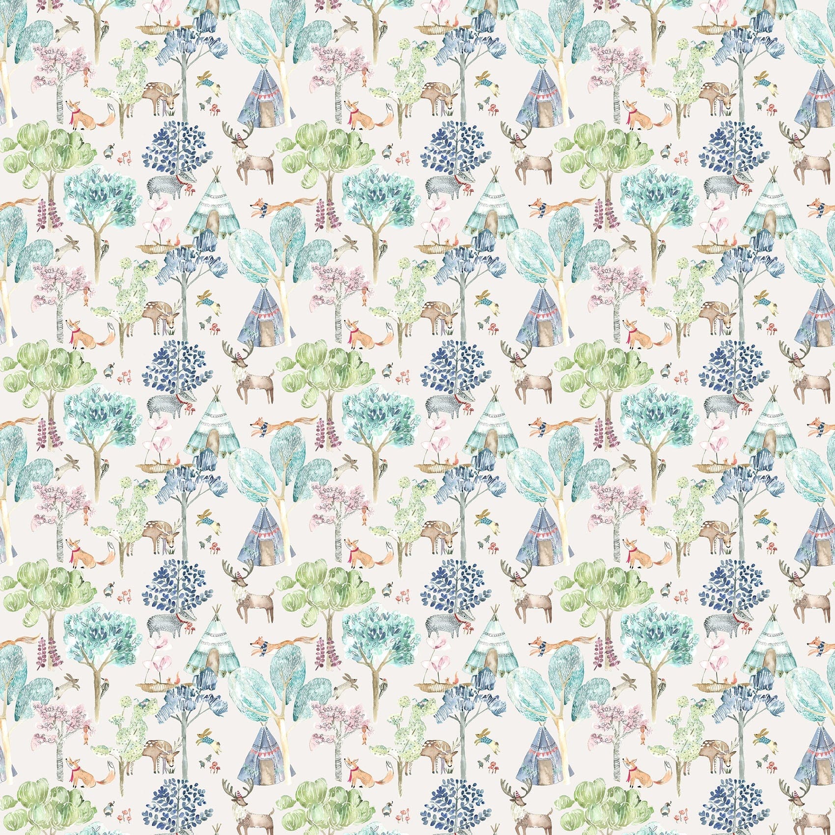 Woodland Adventures Oat Fabric