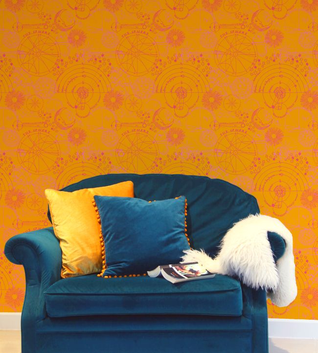Stargazer Room Wallpaper - Orange