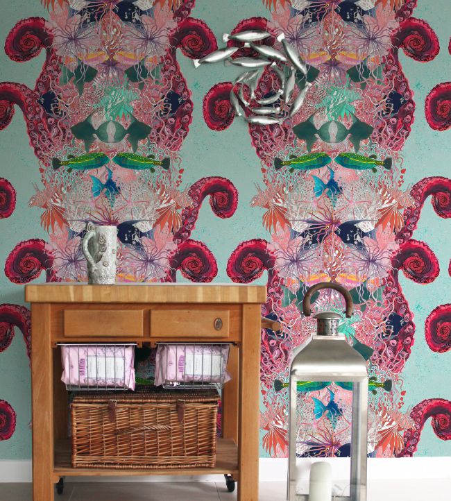 Coral Reef Room Wallpaper - Pink
