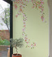 Clematis Room Wallpaper Mural - Pink