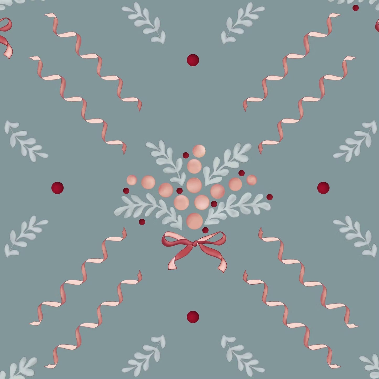 Berries and Bows Wallpaper