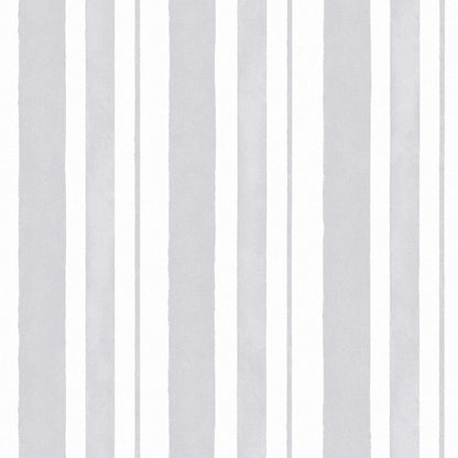 Watercolour Stripe Wallpaper - Grey - Shabby Chic
