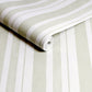 Watercolour Stripe Wallpaper - Sage - Shabby Chic