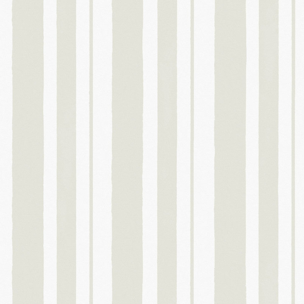 Watercolour Stripe Wallpaper - Sage - Shabby Chic
