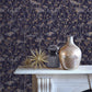 Wild Chervil Wallpaper - Blackberry & Gold - Clarissa Hulse