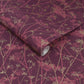 Wild Chervil Wallpaper - Damson & Gold - Clarissa Hulse