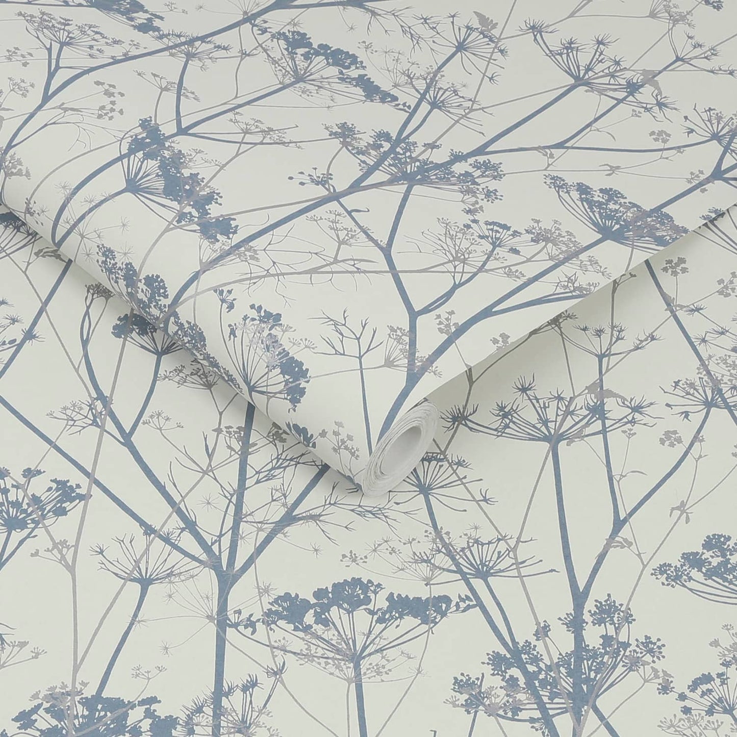 Wild Chervil Wallpaper - Dove & Silver - Clarissa Hulse