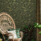 Wild Chervil Wallpaper - Sage & Gold - Clarissa Hulse