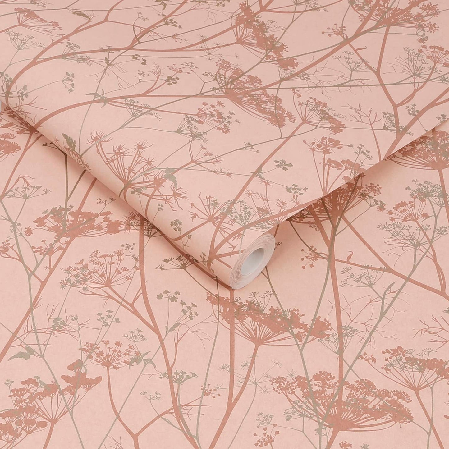 Wild Chervil Wallpaper - Shell & Rose Gold - Clarissa Hulse