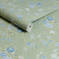 Wild Flower Wallpaper - Sage - Shabby Chic