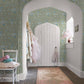 Wild Flower Wallpaper - Sage - Shabby Chic
