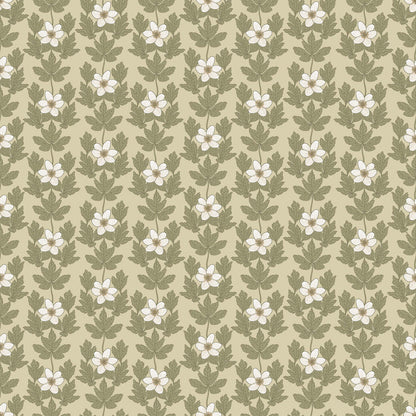 Wood Anemone Wallpaper - Beige - Summer Gray

