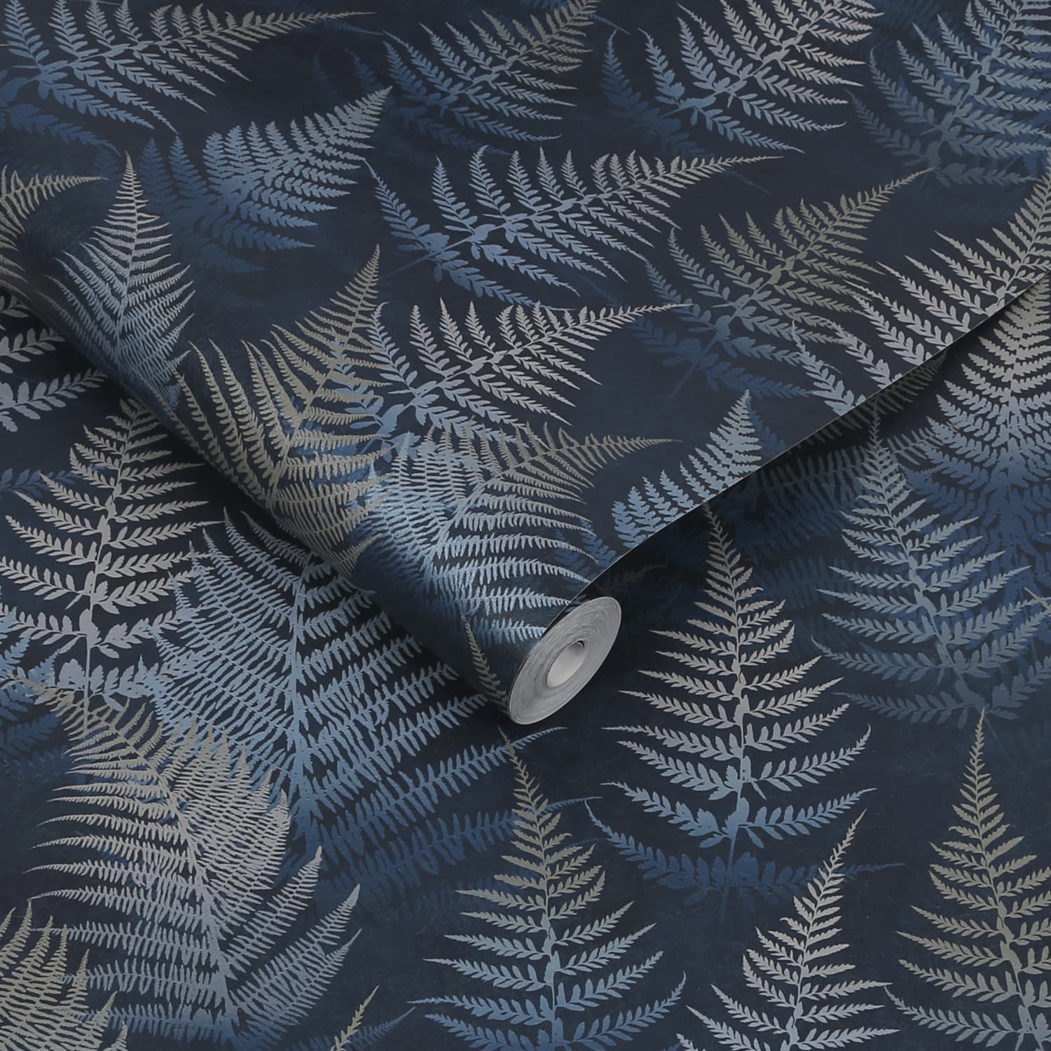 Woodland Fern Wallpaper - French Navy - Clarissa Hulse