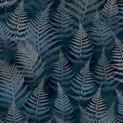 Woodland Fern Wallpaper - French Navy - Clarissa Hulse