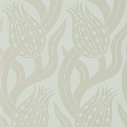Persian Tulip Wallpaper - Silver - ZHIW312998