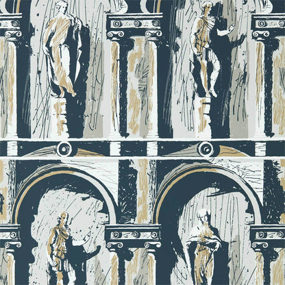 Montacute Wallpaper - Platinum Grey/Ink - ZPLW312966