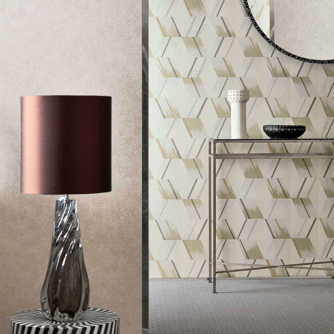 Rhombi Wallpaper - Empire Grey - ZRHW312894
