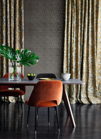 Zelma Wallpaper - Charcoal - J8008-07 - Jane Churchill