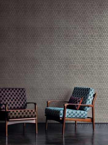 Zelma Wallpaper - Charcoal - J8008-07 - Jane Churchill