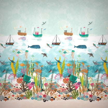 Above and Below Wallpaper - Marine Life - HLTF112648 - Harlequin 