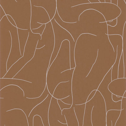 Academie Gallery Wallpaper - Terracotta - Casadeco - 86108307 - Premier Wallcovering