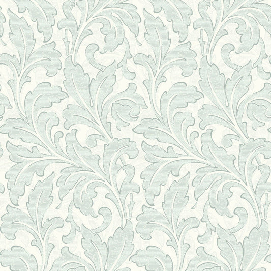 Acanthe Arts and Crafts Wallpaper - Bleu Nuage - Casadeco - 86366103 - Premier Wallcovering