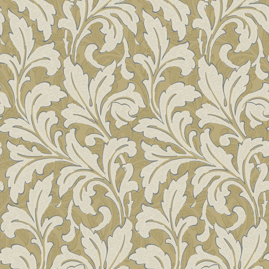 Acanthe Arts and Crafts Wallpaper - Beige Camel - Casadeco - 86361206 - Premier Wallcovering