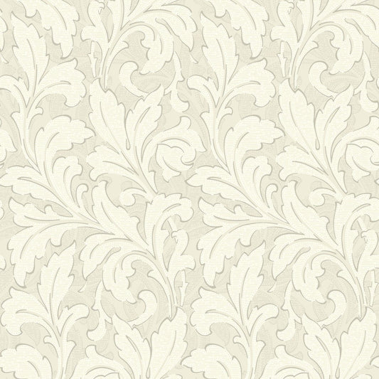 Acanthe Arts and Crafts Wallpaper - Beige Lin - Casadeco - 86361107 - Premier Wallcovering