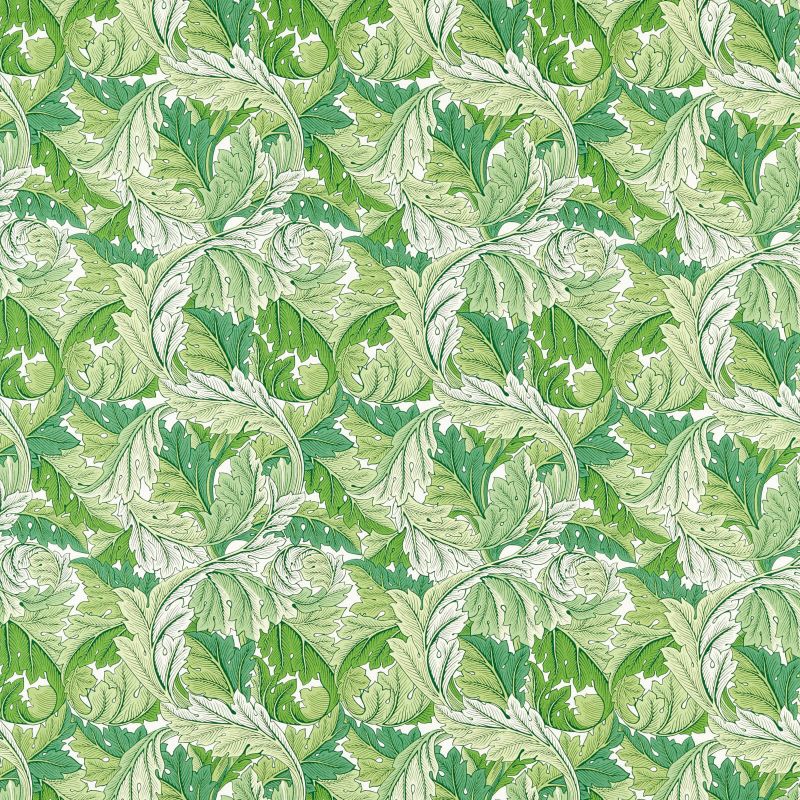 Acanthus Fabric - Leaf Green - Morris & Co - 226896 - Premier Wallcovering