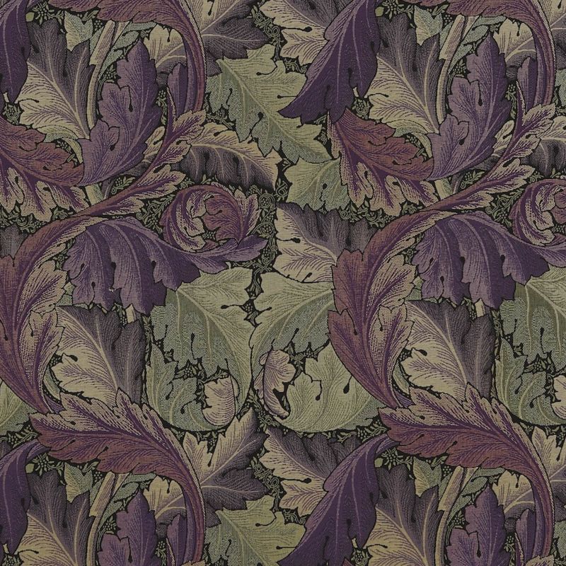 Acanthus Tapestry Fabric - Grape/Heather - Morris & Co - 230271 - Premier Wallcovering